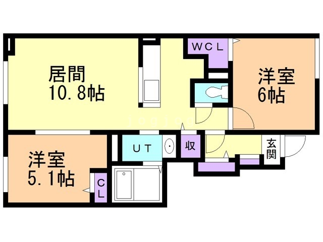 クレメントテンダーの間取り