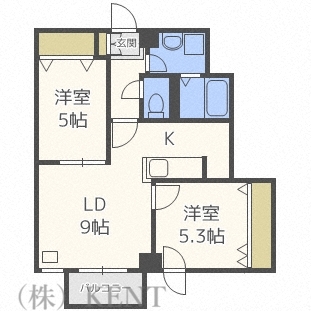 アップグラント桑園の間取り