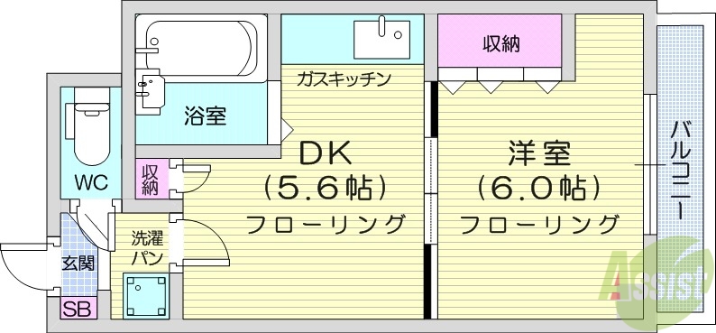 【グランビュー中島公園の間取り】