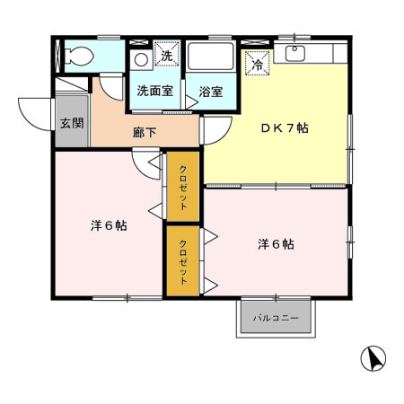 ボヌール　参番館の間取り