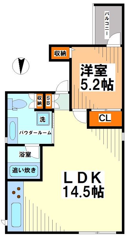 世田谷区代田のアパートの間取り