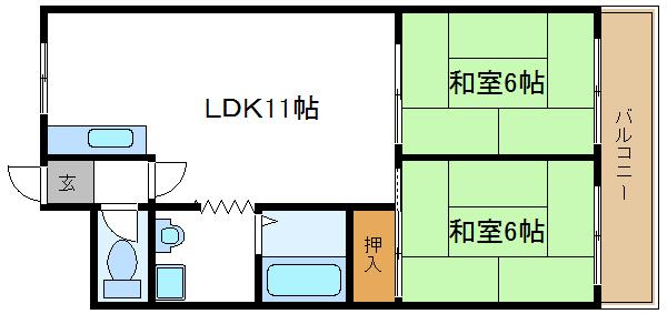 メゾンカタケの間取り