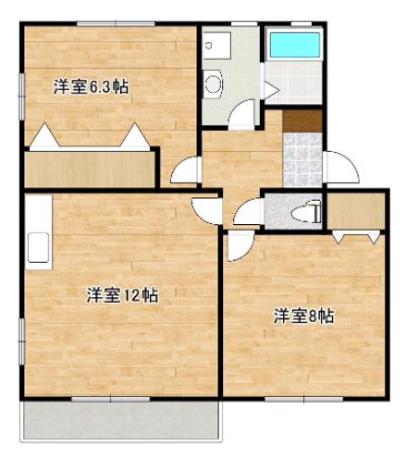 合志市須屋のアパートの間取り