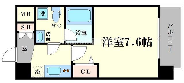 メゾンキコー難波南の間取り