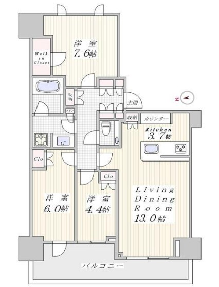 ブランズ麻布狸穴町の間取り