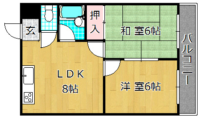 金森マンション-郡津の間取り