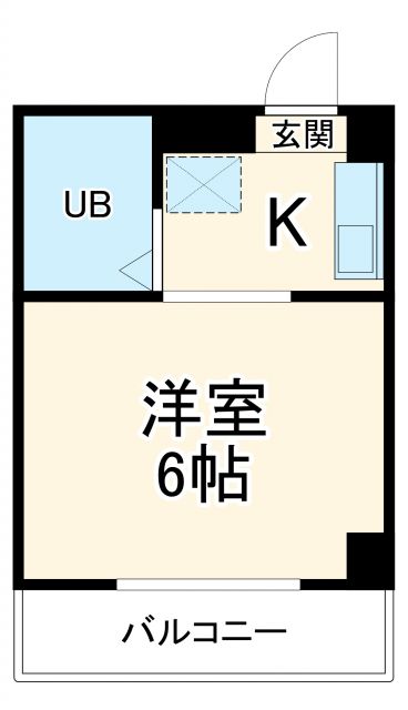 各務原市那加楽天地町のマンションの間取り