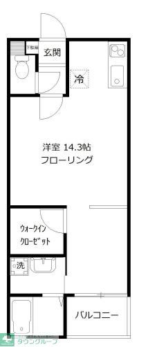 【川崎市多摩区宿河原のアパートの間取り】