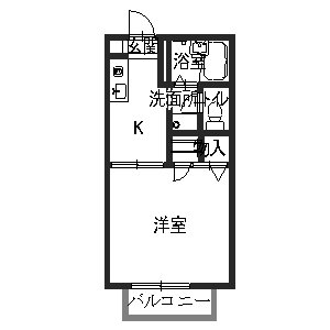 松原市東新町のアパートの間取り