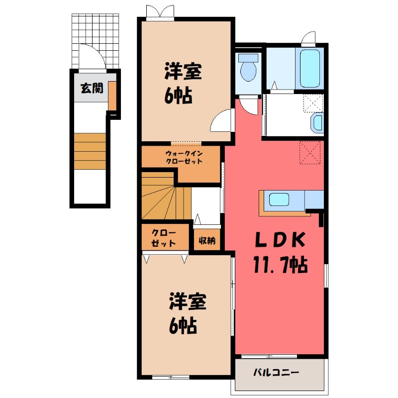 ナリッシュ Iの間取り