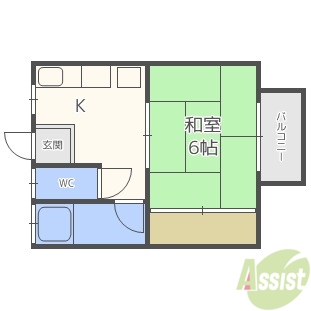 尼崎市開明町のマンションの間取り