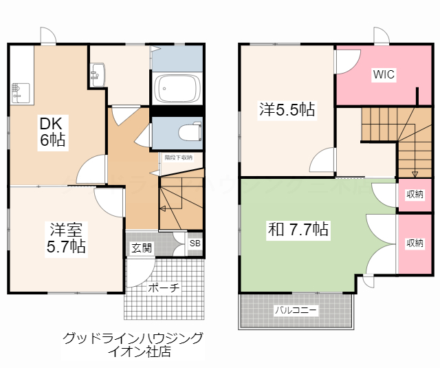 フレグランス　加西　B棟の間取り