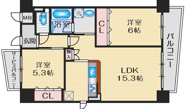 【ＣＲＹＳＴＡＬ　ＳＵＩＴＡ　ＴＡＫＡＨＡＭＡの間取り】