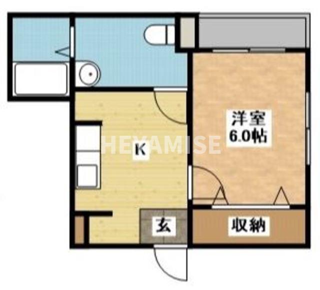 長崎市清水町のアパートの間取り