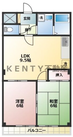 大田区大森東のマンションの間取り