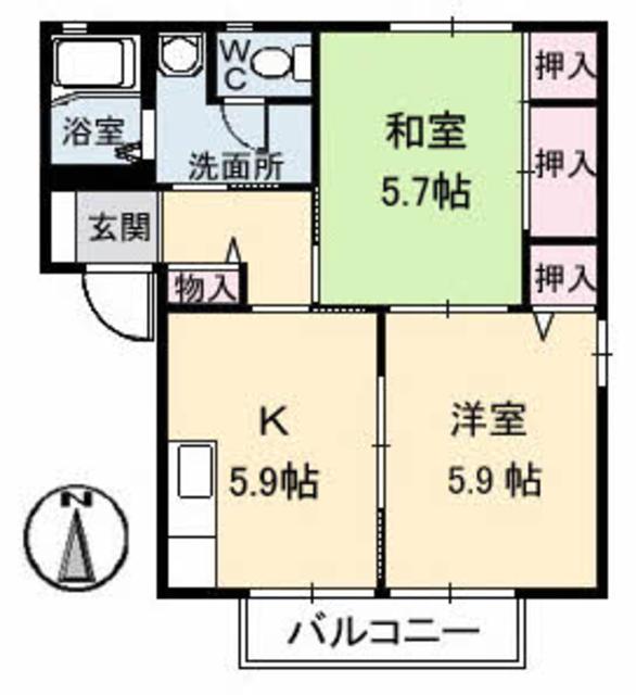 【メイフルカーサ　Ａ棟の間取り】