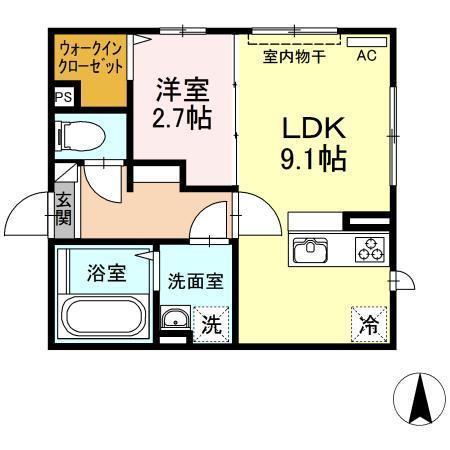 ヒルズ相染の間取り