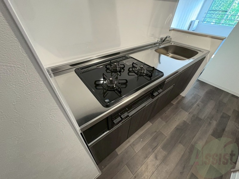 キッチン　清潔感がありお洒落なキッチンになっていました！