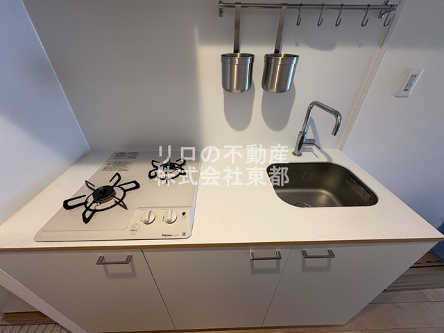キッチン　便利な２口ガスコンロ設置済！