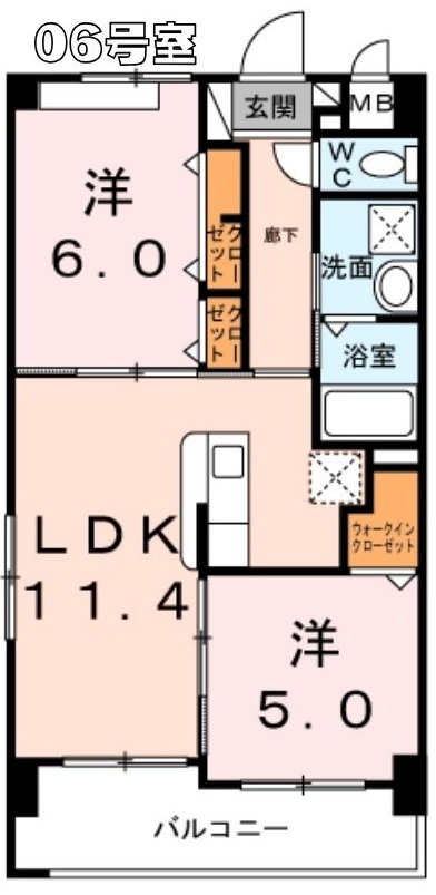 ローズ　ラインの間取り