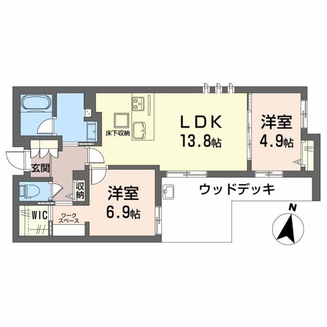 シャーメゾン弁天の間取り写真