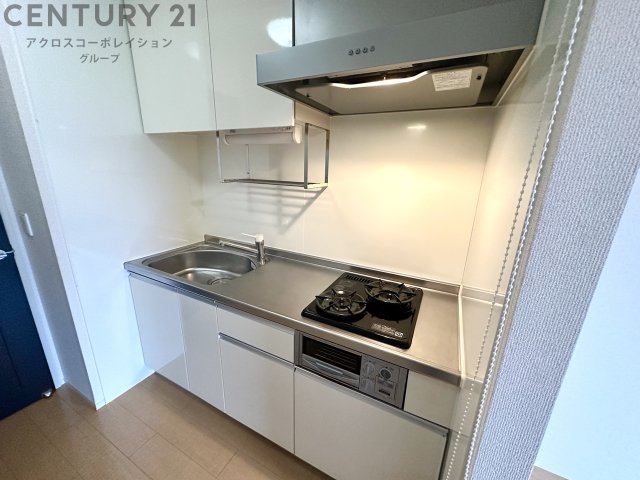 キッチン　2口ガスコンロ付で機能的なキッチンです！