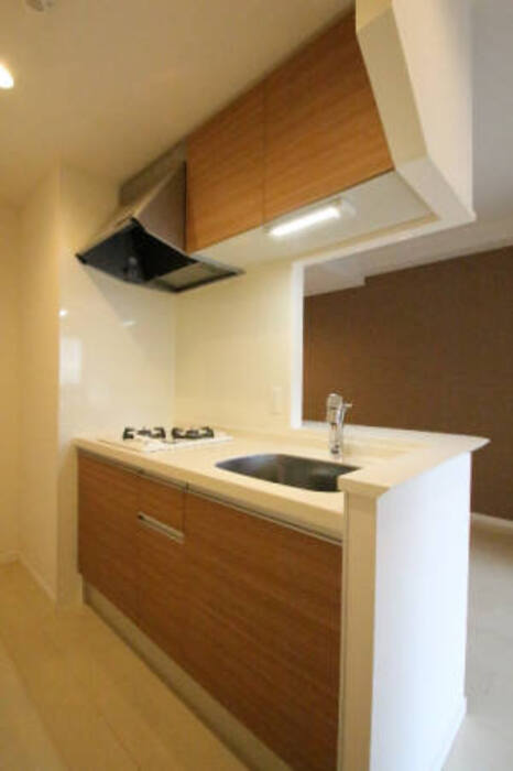 キッチン　コンパクトなキッチンで掃除もラクラク