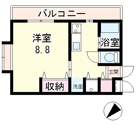 湖西線 おごと温泉駅 徒歩4分 3階建 築24年の間取り写真
