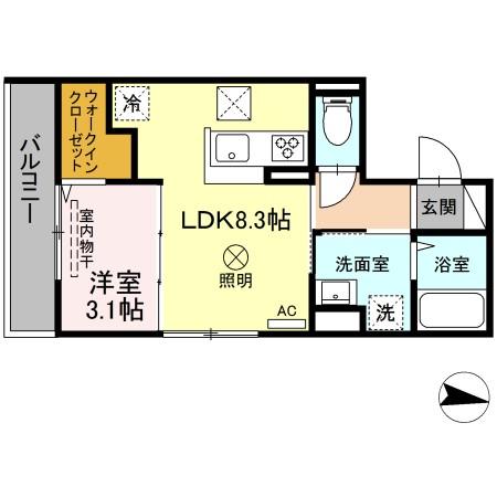プレミア尾長西 A棟の間取り写真