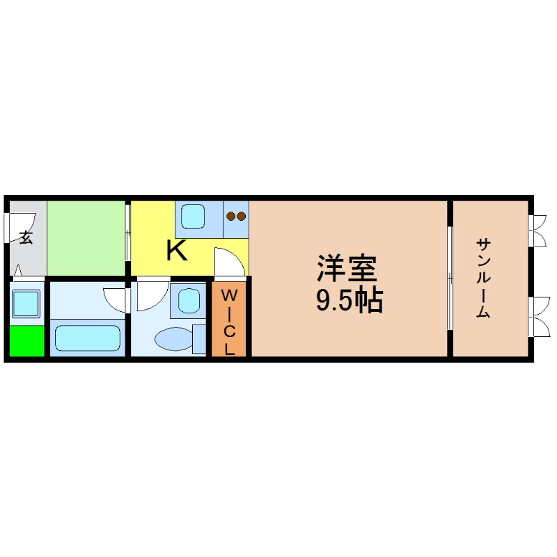 地下鉄東山線 新栄町駅 徒歩3分 4階建 築21年の間取り写真
