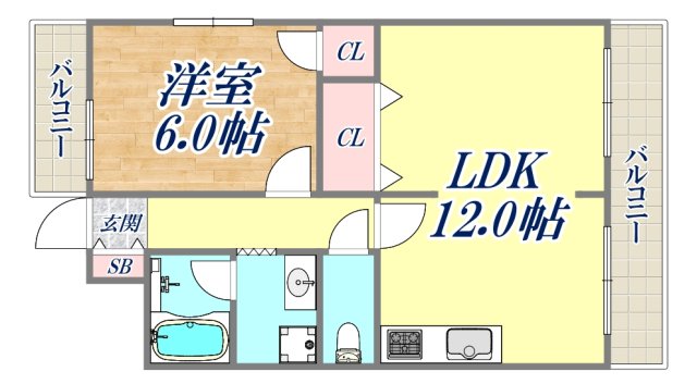 シャロームヒラノの間取り写真
