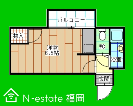 地下鉄空港線 西新駅 徒歩10分 4階建 築32年の間取り写真