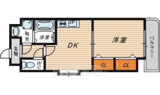 地下鉄長堀鶴見緑地線 蒲生四丁目駅 徒歩6分 6階建 築26年の間取り写真