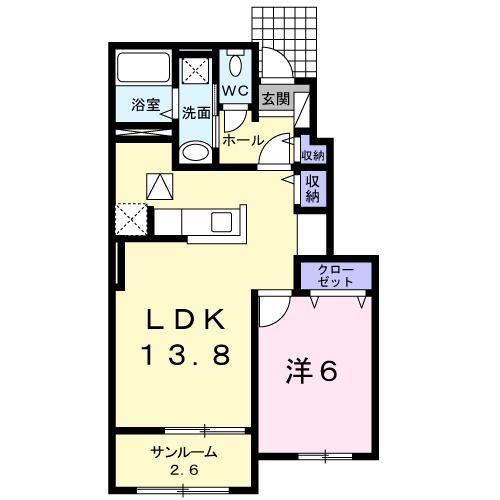 ラフレ-ズM IIの間取り写真