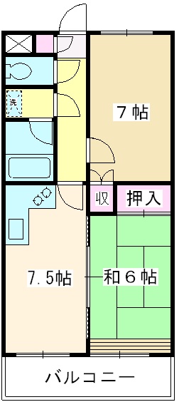東武東上線 朝霞駅 徒歩6分 3階建 築38年の間取り写真