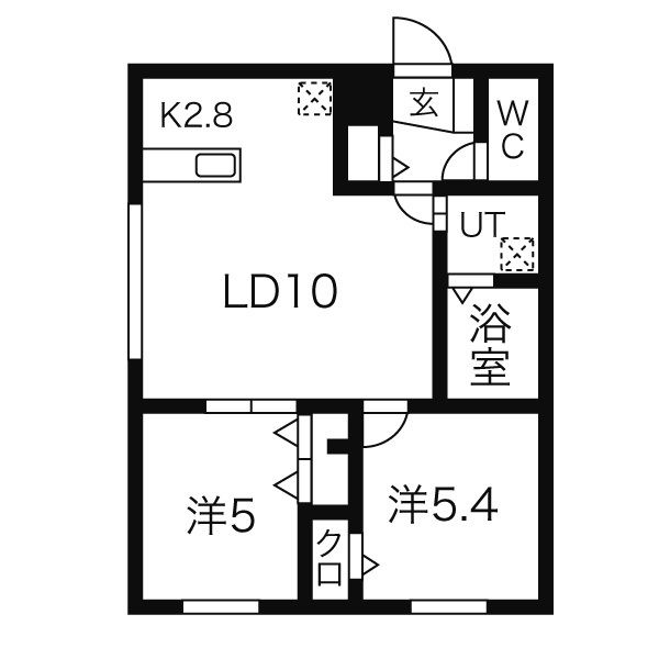 地下鉄南北線 中の島駅 徒歩6分 4階建 築13年の間取り写真