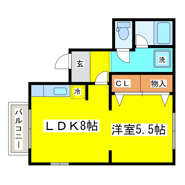 地下鉄東豊線 元町駅 徒歩10分 3階建 築41年の間取り写真
