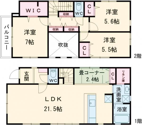 宮前5丁目戸建の間取り写真