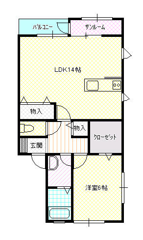 あじさいコーポA棟の間取り写真