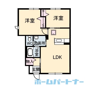 シャーメゾン国府　Ｂ棟の間取り