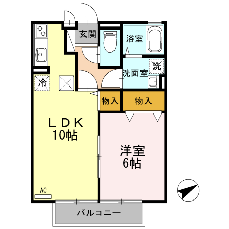 リヴィエール　モナリエの間取り