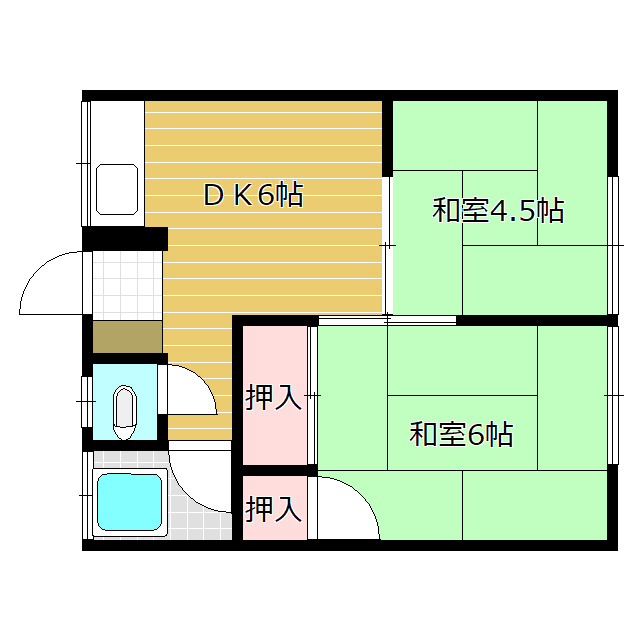 平和荘の間取り