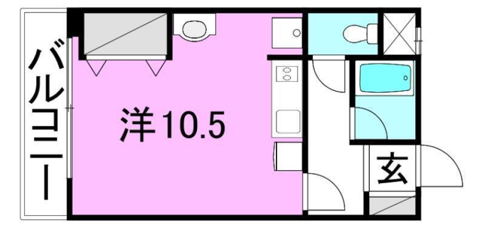 松山市山越のマンションの間取り