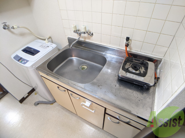 キッチン　キッチンです。コンロもしっかり設置されています。