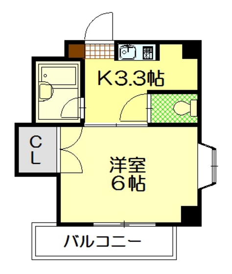 安芸郡府中町鶴江のマンションの間取り