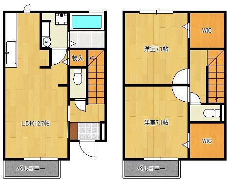 Ｄ－ＲＯＯＭ守恒　Ｂ棟の間取り