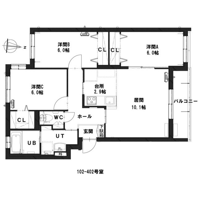 グランメール石山通の間取り