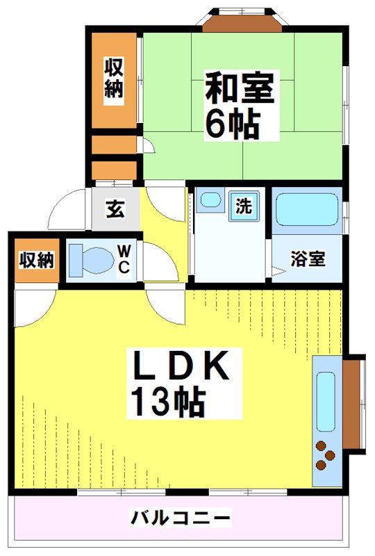 府中市押立町のアパートの間取り