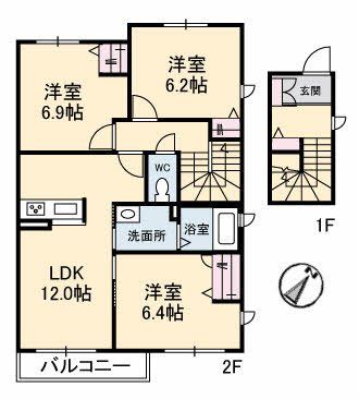 プロヌーブ平井の間取り