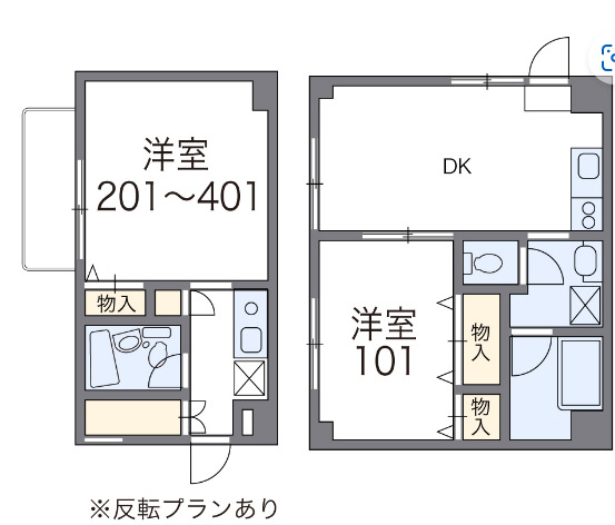 レオパレスエレガンスつくばの間取り